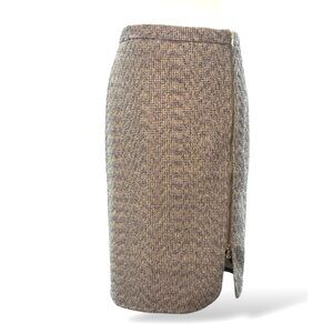J.Crew Pink Multi Color Side Zip Tweed Pencile Skirt